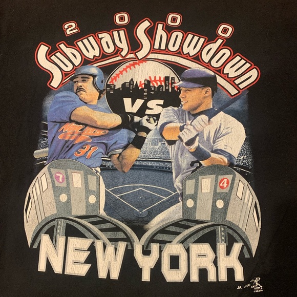 Vintage 2000 New York Mets vs New York Yankees Subway World Series MLB shirt - Picture 2 of 8